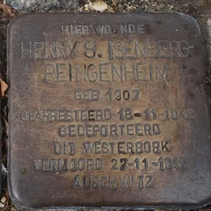 Struikelsteen voor Henny Isenberg-Reingenheim