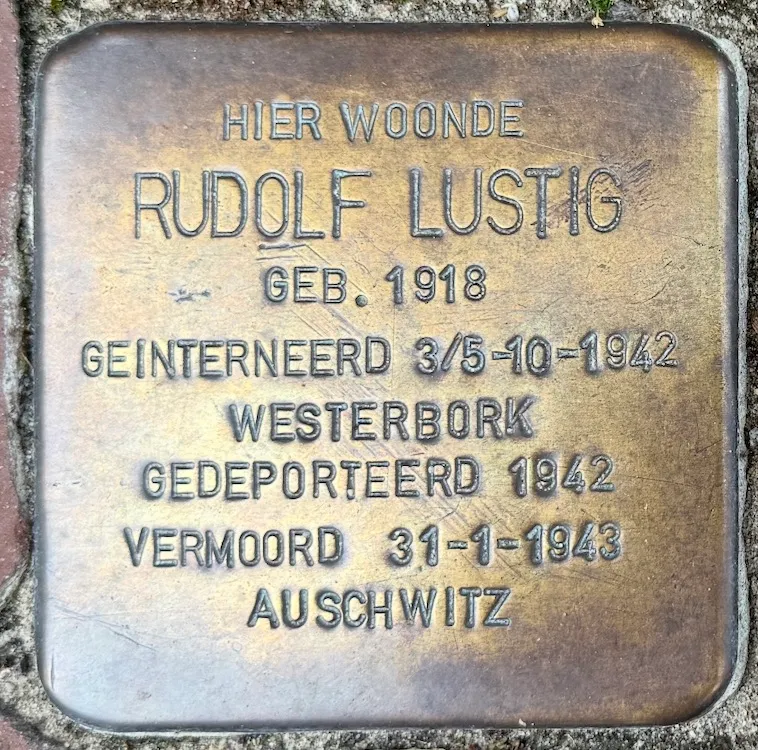 Struikelsteen voor Rudolf Lustig