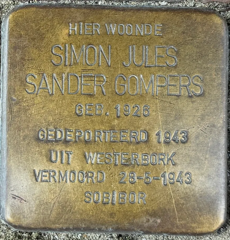 Struikelsteen voor Simon Jules Sander Gompers