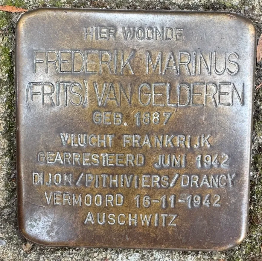 Struikelsteen voor Frederik Marinus van Gelderen