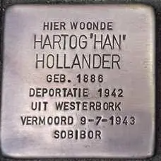 Struikelsteen voor Hartog Hollander