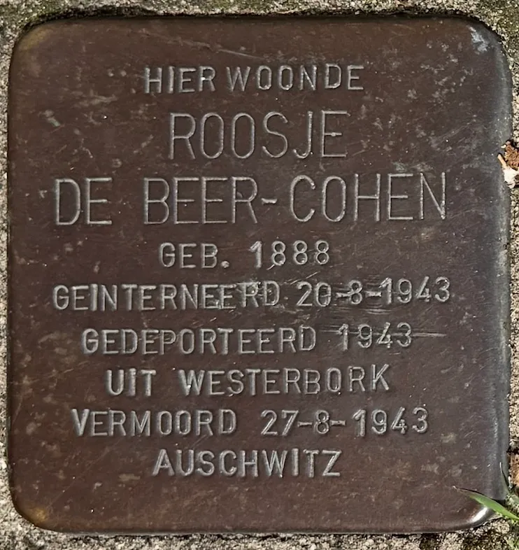 Struikelsteen voor Roosje de Beer-Cohen