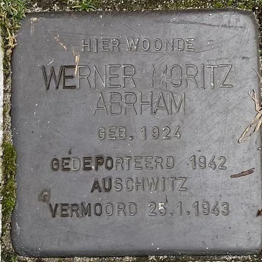 Struikelsteen voor Werner Moritz Abraham