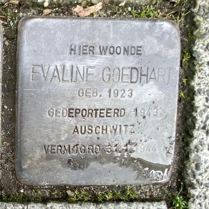 Struikelsteen voor Evaline Goedhart