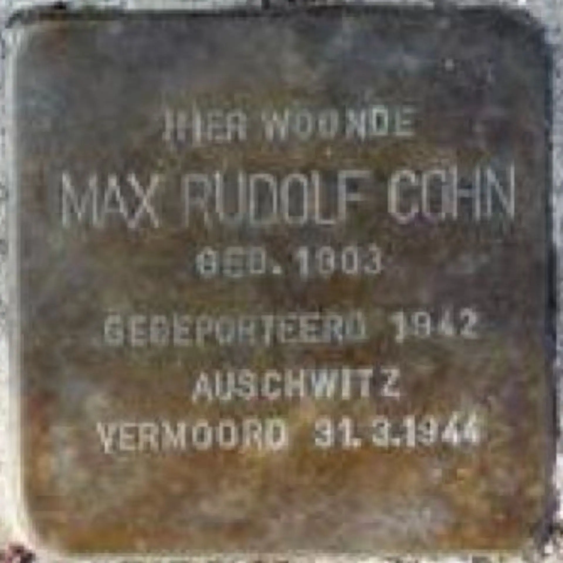 Struikelsteen voor Max Rudolf Cohn