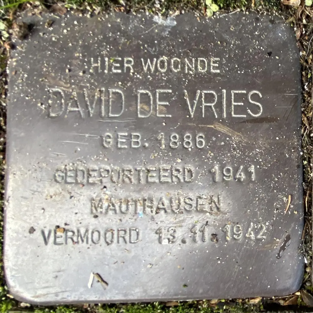 Struikelsteen voor David de Vries