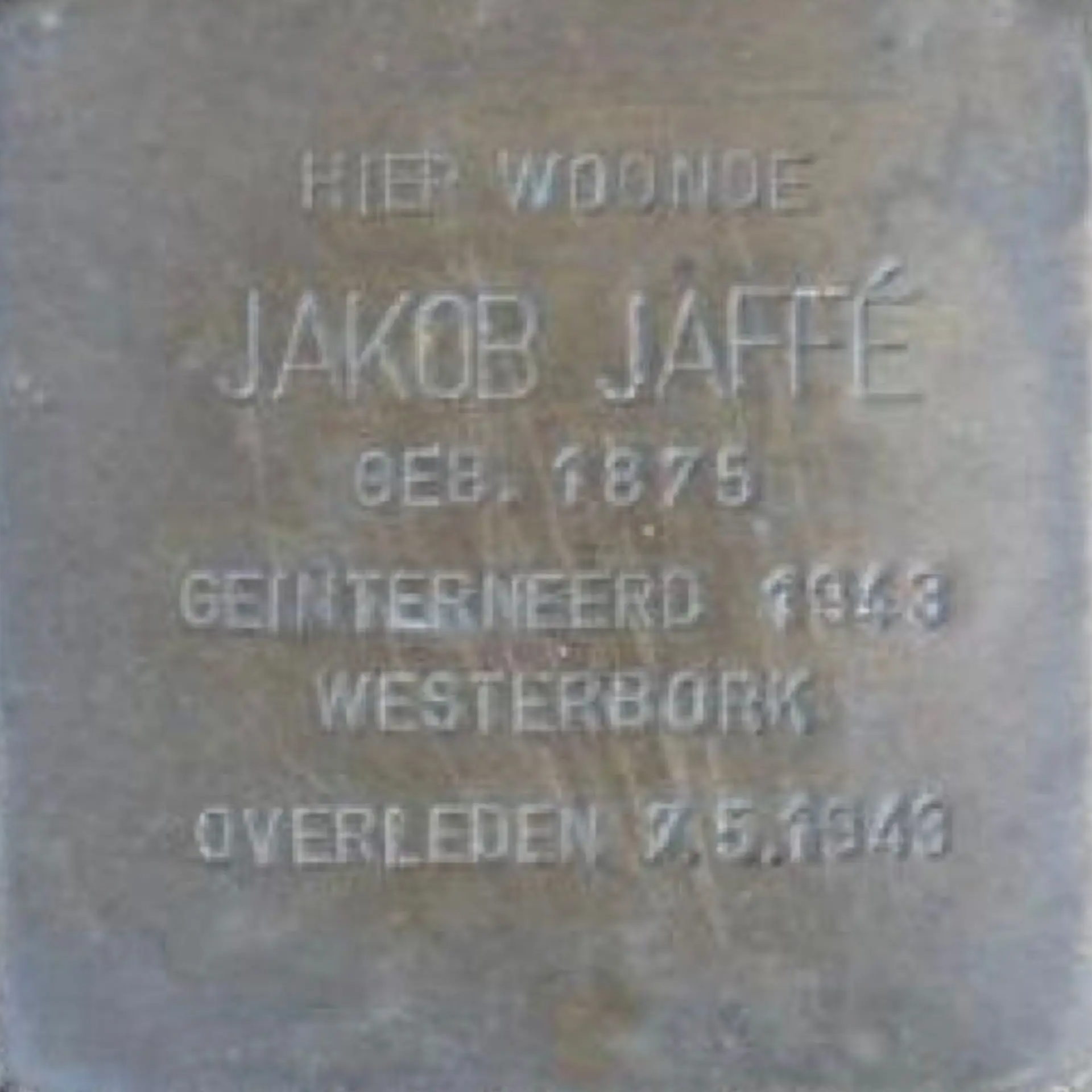 Struikelsteen voor Jakob Jaffé