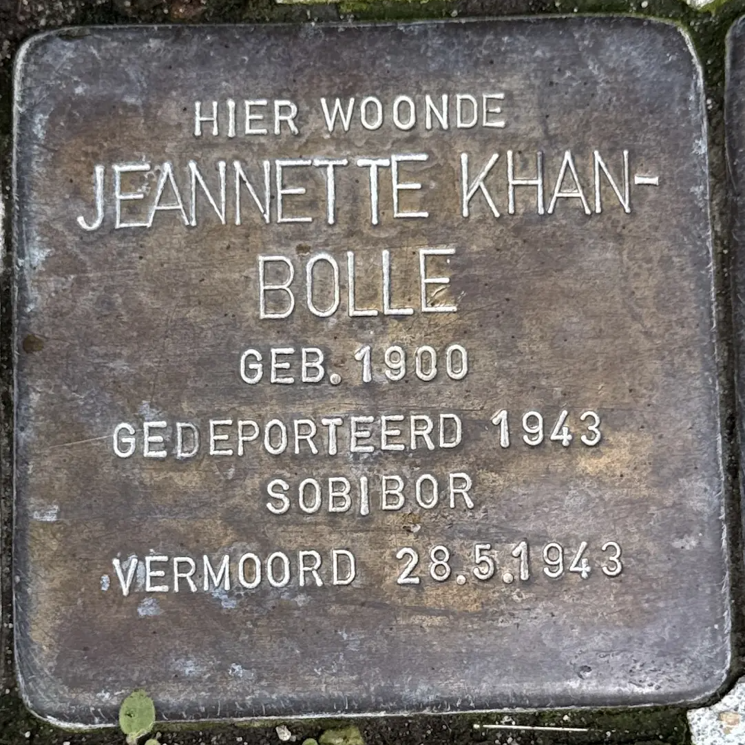 Struikelsteen voor Jeannette Khan-Bolle
