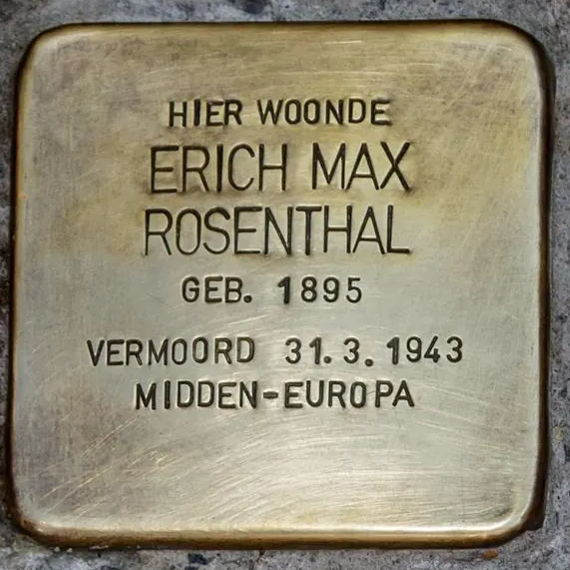Struikelsteen voor Erich Max Rosenthal