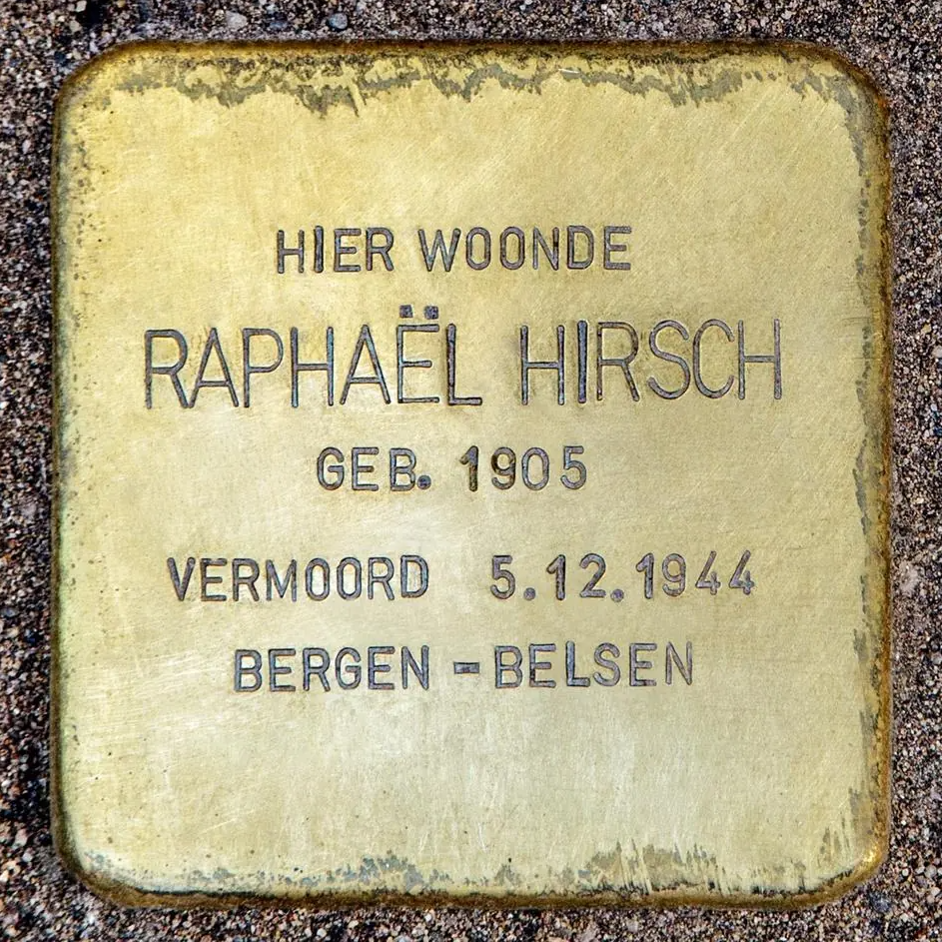 Struikelsteen voor Raphaël Hirsch