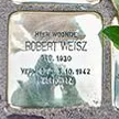 Struikelsteen voor Robert Weisz