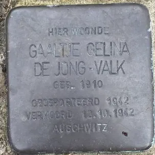 Struikelsteen voor Gaaltje Gelina de Jong-Valk