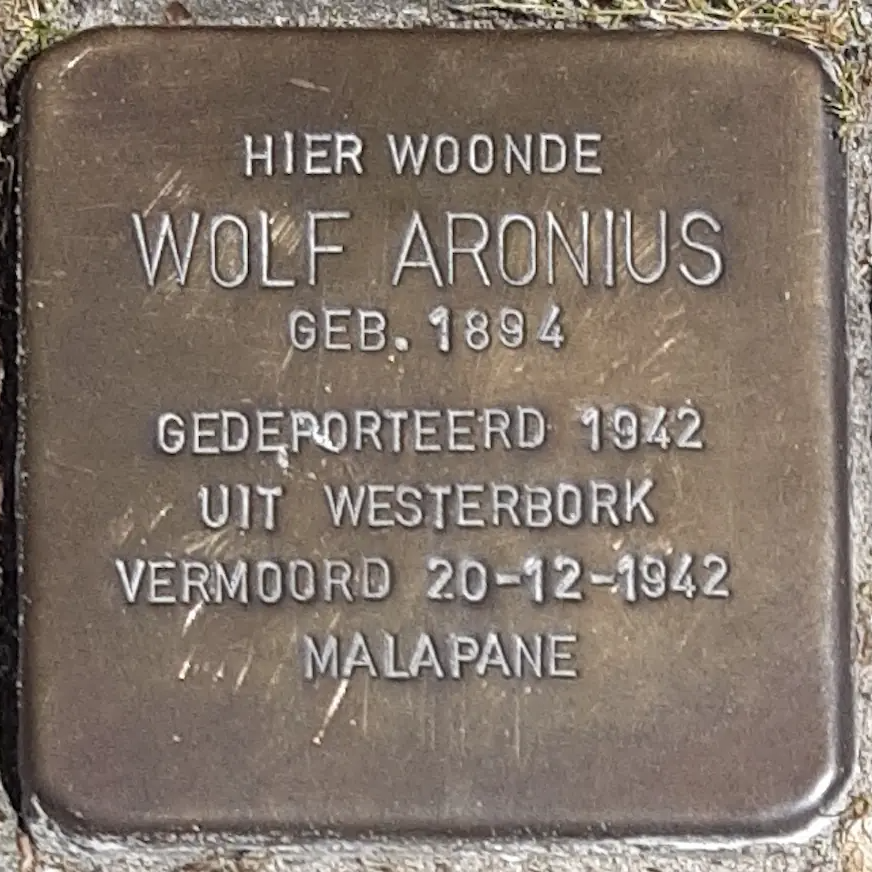 Struikelsteen voor Wolf Aronius