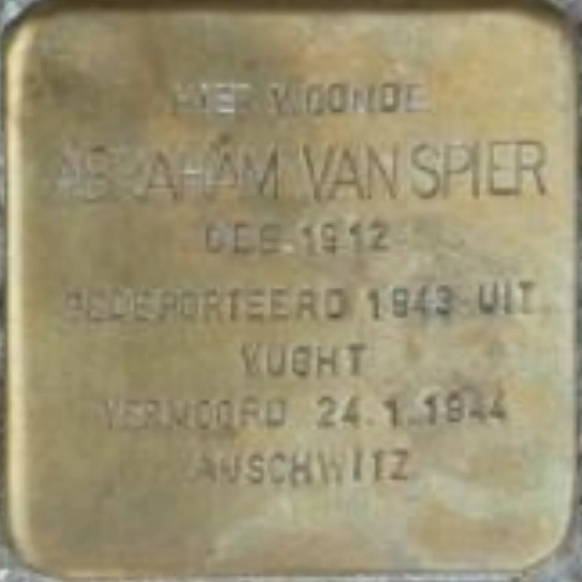 Struikelsteen voor Abraham van Spier