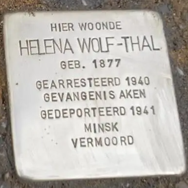 Struikelsteen voor Helena Wolf-Thal