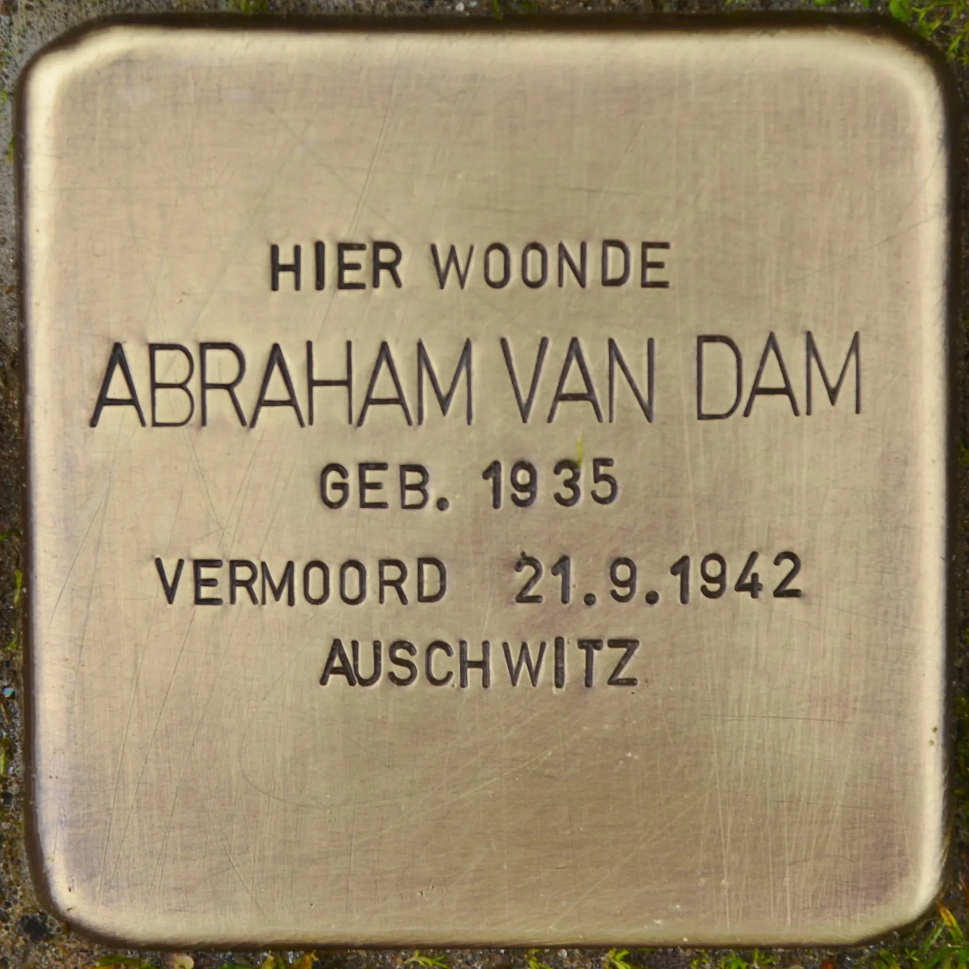 Struikelsteen voor Abraham van Dam