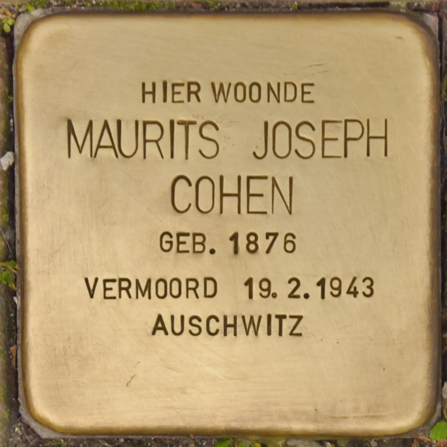 Struikelsteen voor Maurits Joseph Cohen