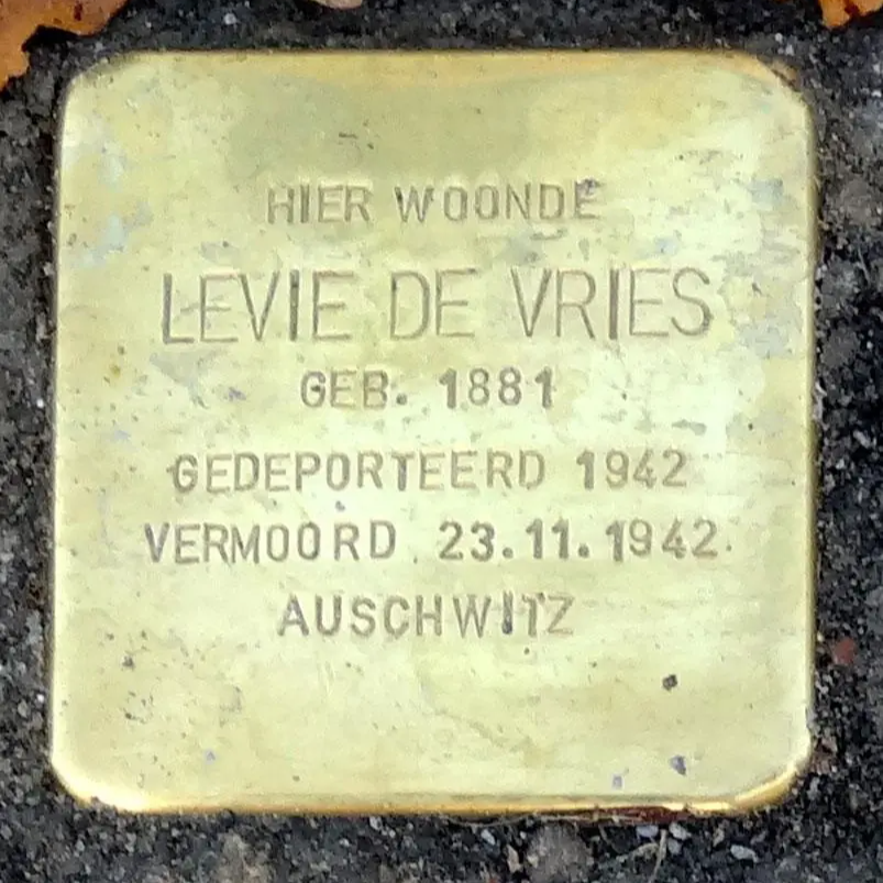 Struikelsteen voor Levie de Vries