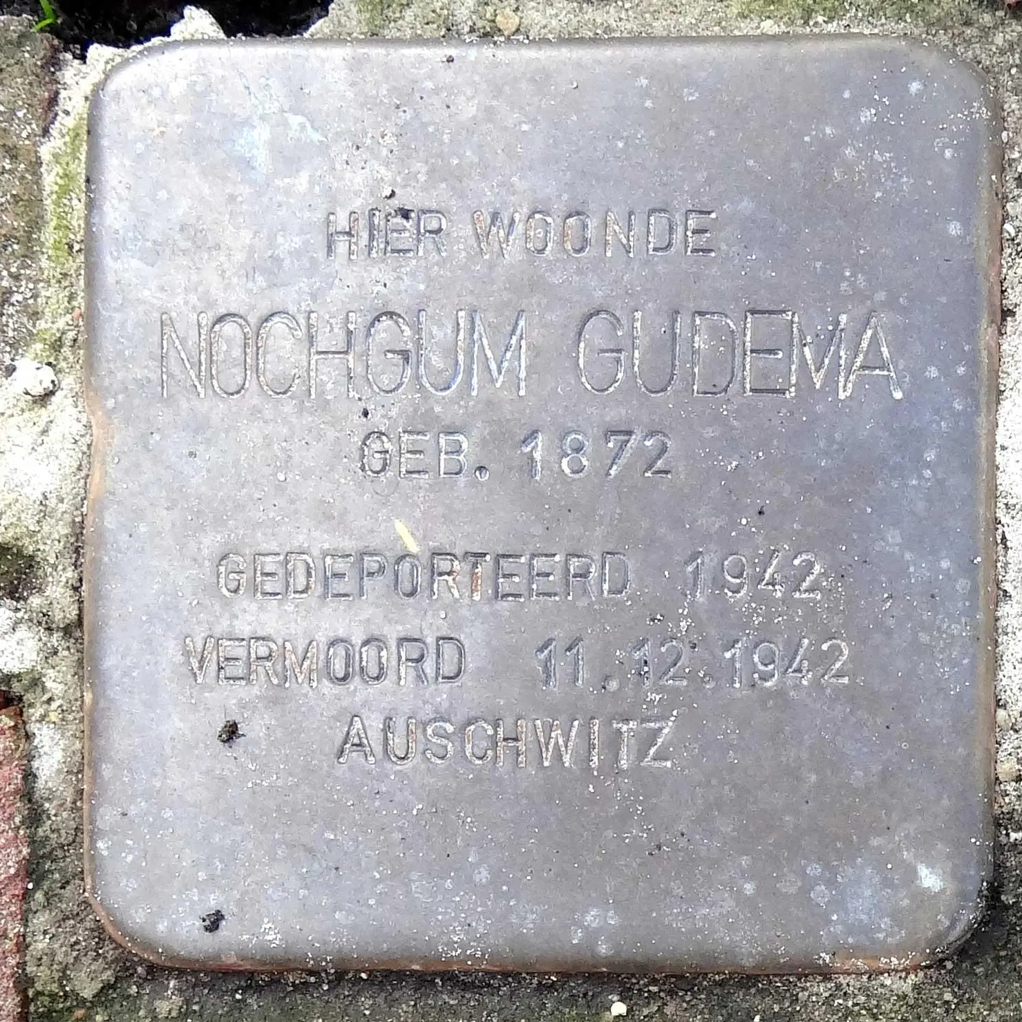 Struikelsteen voor Nochgum Gudema