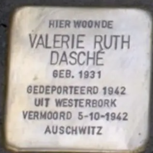 Struikelsteen voor Valerie Ruth Dasché