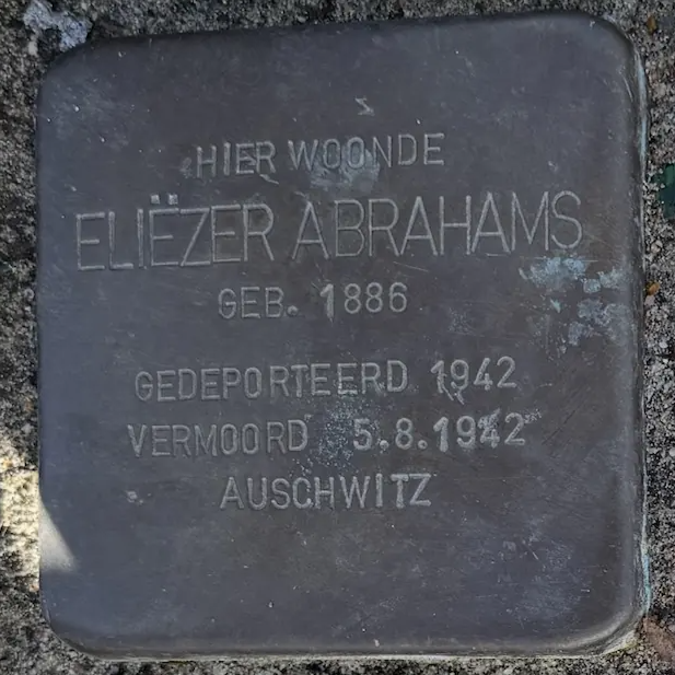 Struikelsteen voor Eliëzer Abrahams