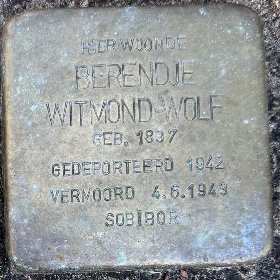 Struikelsteen voor Berendje Witmond-Wolf