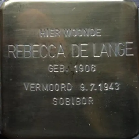 Struikelsteen voor Rebecca de Lange