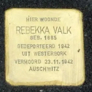 Struikelsteen voor Rebekka Valk