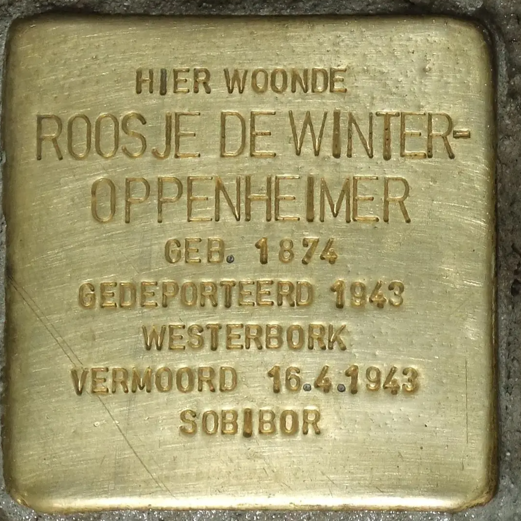 Struikelsteen voor Roosje de Winter-Oppenheimer