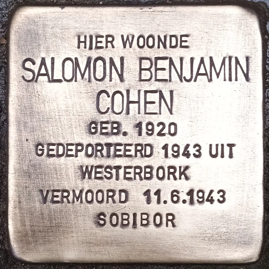Struikelsteen voor Salomon Benjamin Cohen