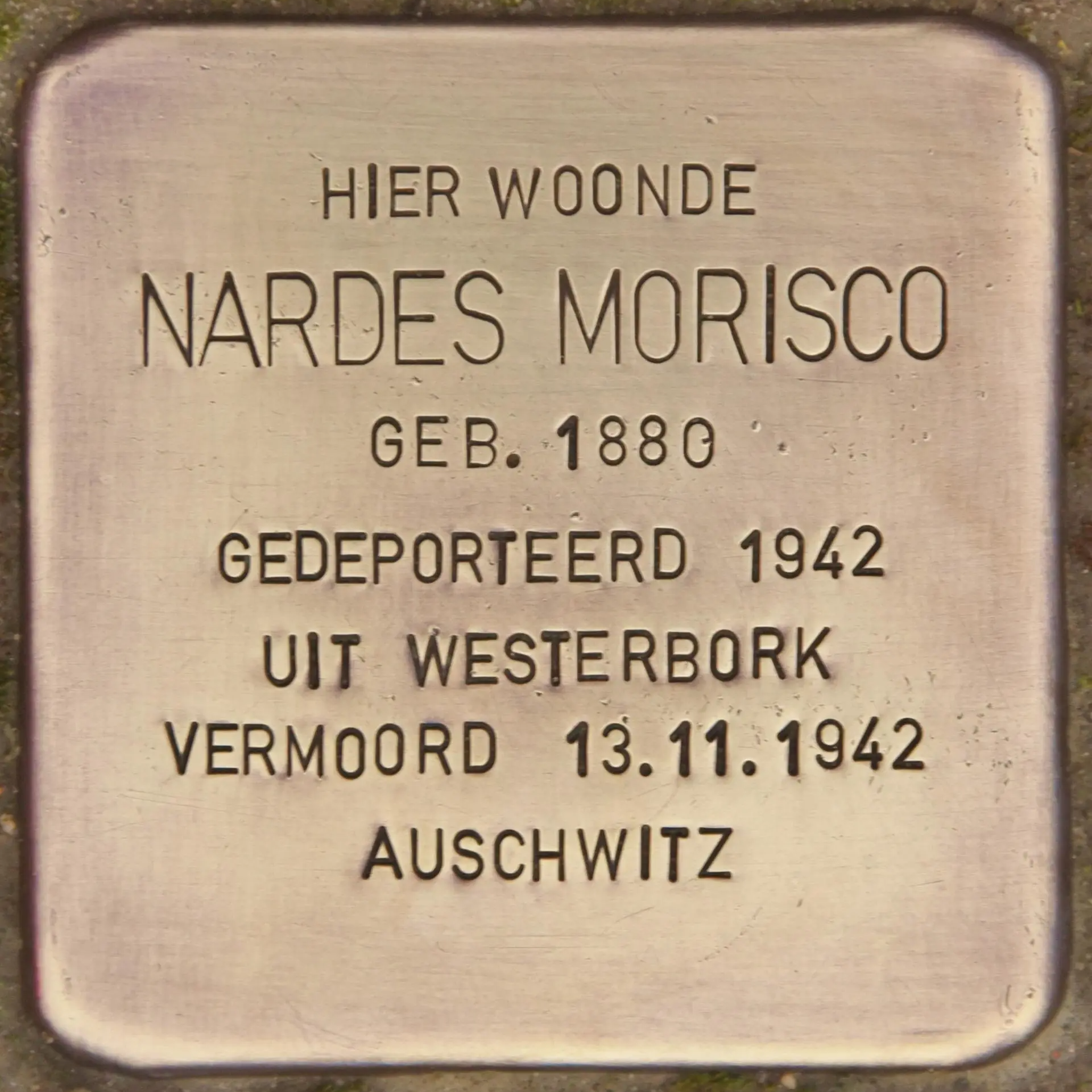 Struikelsteen voor Nardes Morisco