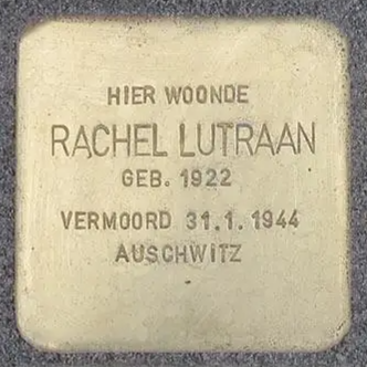 Struikelsteen voor Rachel Lutraan