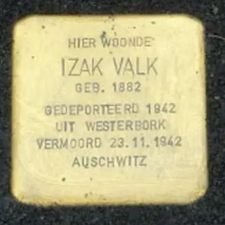Struikelsteen voor Izak Valk