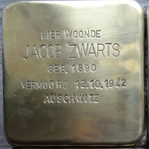 Struikelsteen voor Jacob Zwarts
