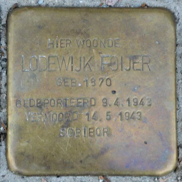 Struikelsteen voor Lodewijk Foijer