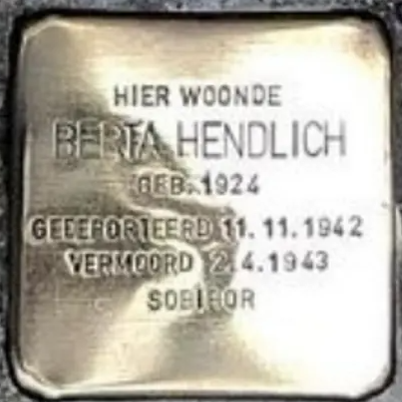 Struikelsteen voor Berta Gisela Hendlich