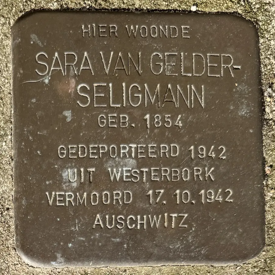 Struikelsteen voor Sara van Gelder-Seligmann