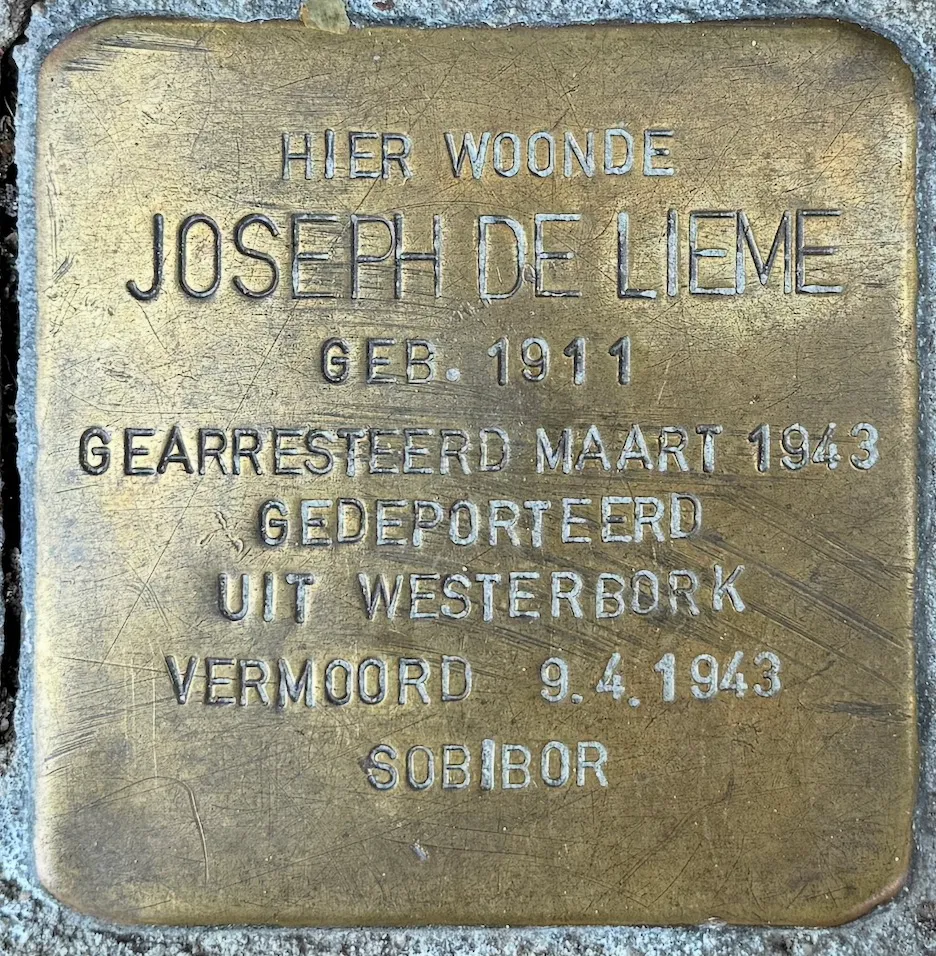 Struikelsteen voor Jozeph de Lieme