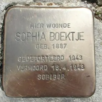 Struikelsteen voor Sophia Boektje