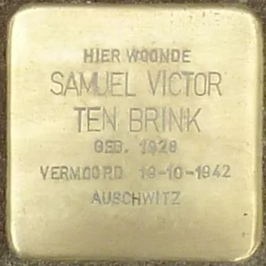 Struikelsteen voor Samuel Victor ten Brink