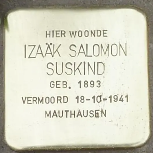 Struikelsteen voor Izaäk Salomon Suskind