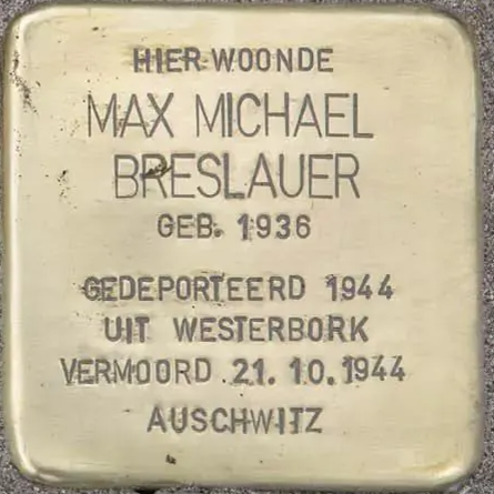 Struikelsteen voor Max Michael Breslauer