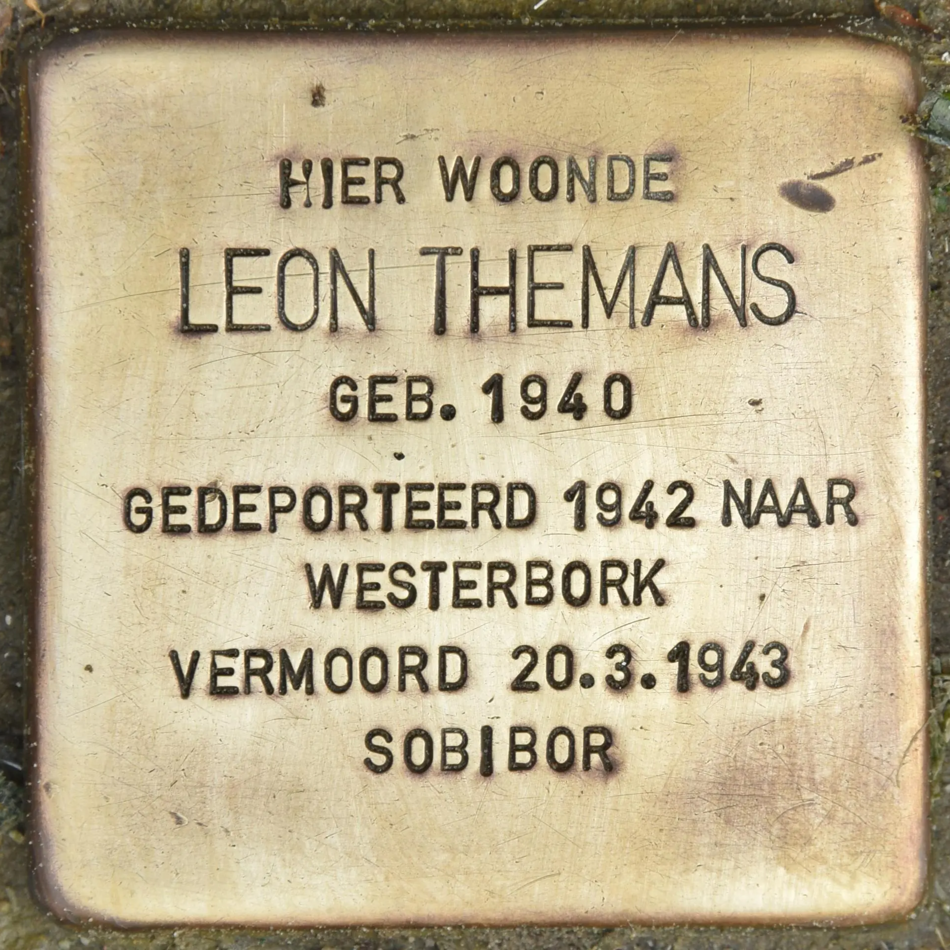 Struikelsteen voor Leon Themans