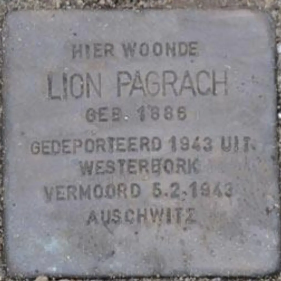 Struikelsteen voor Lion Pagrach