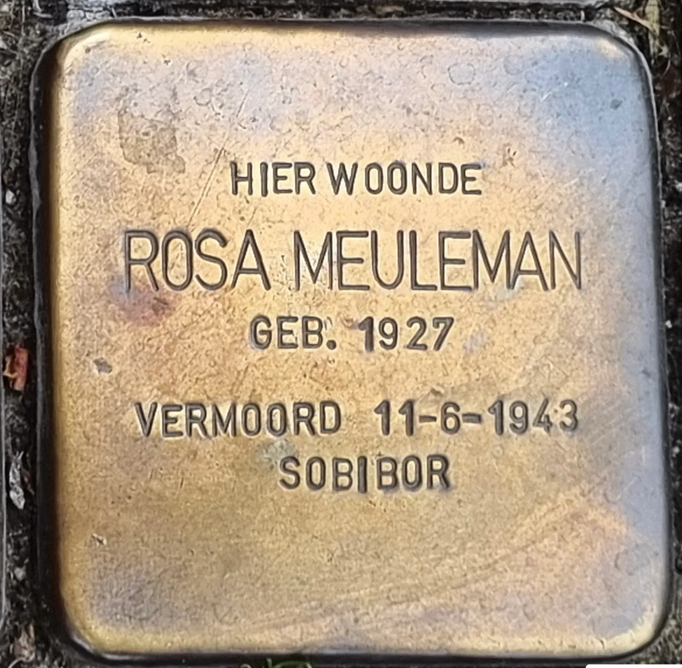 Struikelsteen voor Rosa Meuleman