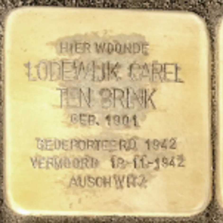Struikelsteen voor Lodewijk Carel ten Brink