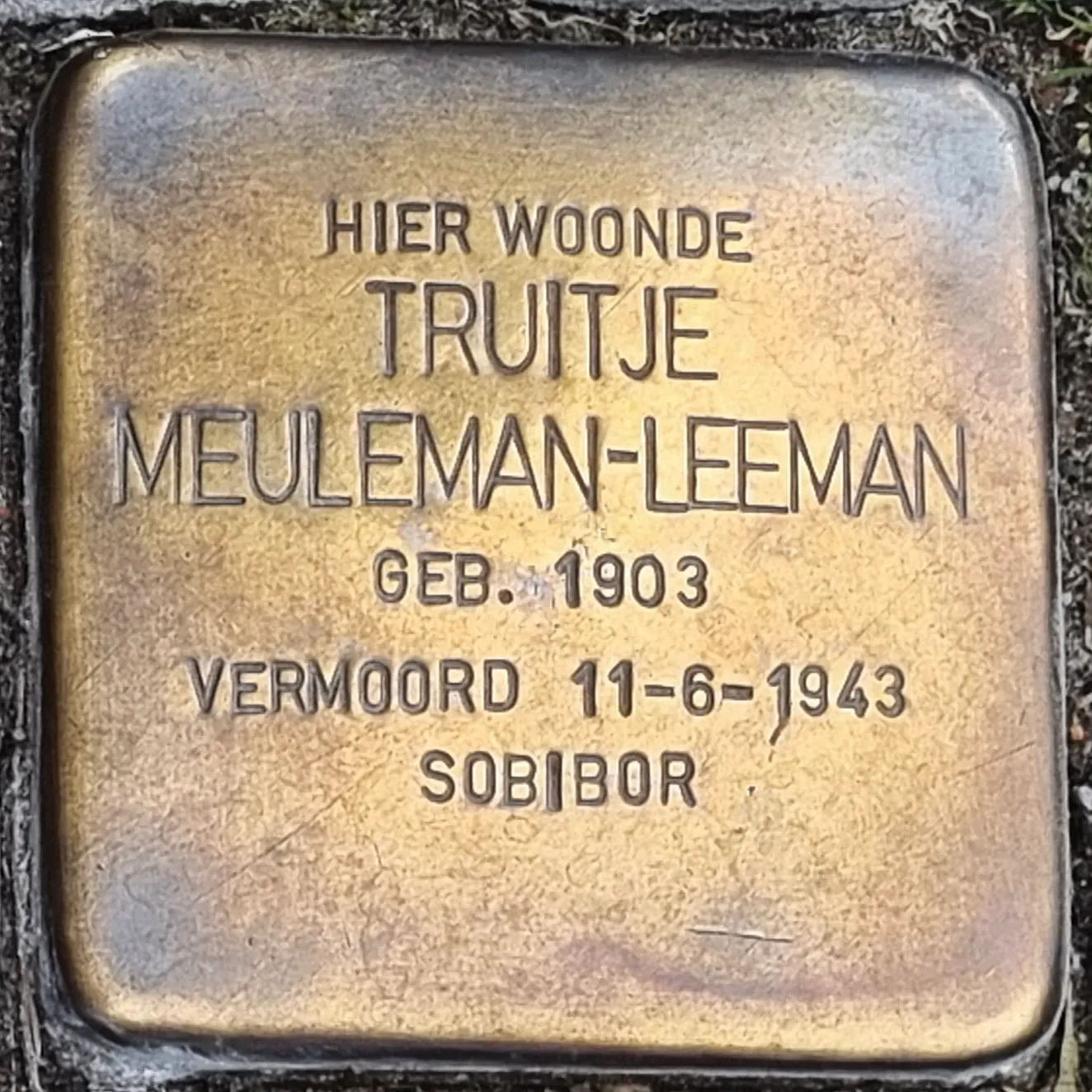 Struikelsteen voor Truitje Meuleman-Leman