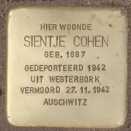 Struikelsteen voor Sientje Cohen