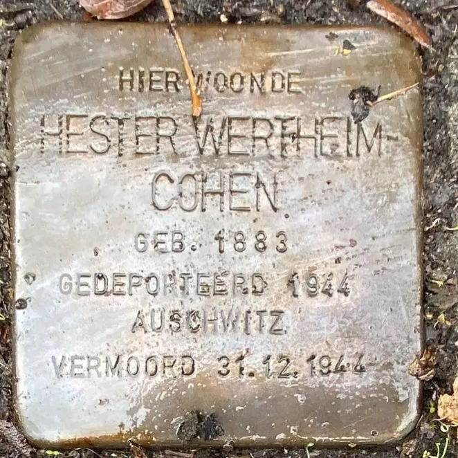 Struikelsteen voor Hester Wertheim-Cohen