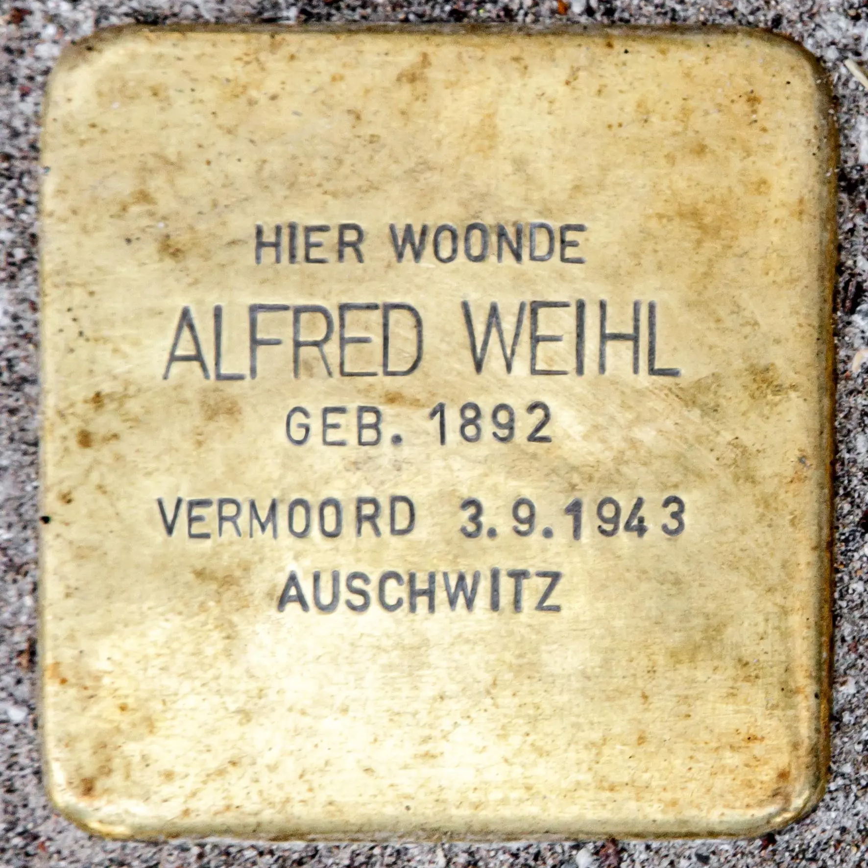 Struikelsteen voor Alfred Weihl